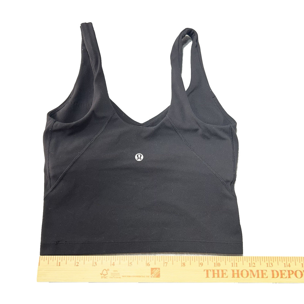 Lululemon Align Tank Top - Black Crop Sport Bra Unknown Size Very Small